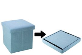 Intirilife–Pouf-et-bote-de-Rangement-en-Tissu-Aspect-Lin-bote-Pliable-dcorative-bote-de-Rangement-Coffret-0-1