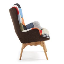 Kave Home Fauteuil Kody Patchwork, Orange Kave Home Fauteuil Kody Patchwork, Orange 3