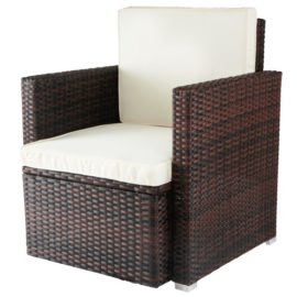 Miadomodo – Fauteuil en résine tressée – avec coussins – 65 x 65 x 74,5 cm (l x P x H) – DIVERSES COULEURS AU CHOIX Miadomodo – Fauteuil en résine tressée – avec coussins – 65 x 65 x 74,5 cm (l x P x H) – DIVERSES COULEURS AU CHOIX 3