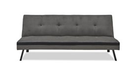 Mobilier-Deco-Banquette-clic-clac-Convertible-3-Places-Gris-et-Noir-Couchage-2-Personnes-0-0