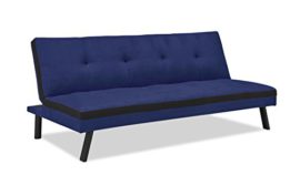 Mobilier-Deco-Banquette-clic-clac-Convertible-3-Places-en-Tissu-Bleu-et-Noir-Couchage-2-Personnes-0