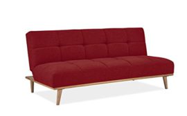 Mobilier-Deco-Banquette-clic-clac-scandinave-Convertible-Tissu-Rouge-0