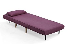 Mobilier Deco Fauteuil scandinave Convertible en Tissu Violet Mobilier Deco Fauteuil scandinave Convertible en Tissu Violet 5