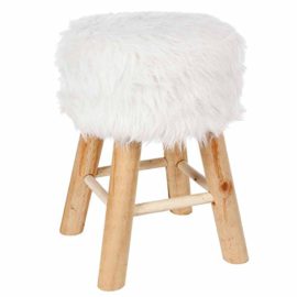 Paris Prix – Tabouret Imitation Fourrure instants Nature 42cm Blanc Paris Prix – Tabouret Imitation Fourrure instants Nature 42cm Blanc