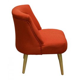 PierImport Fauteuil Crapaud Dossier capitonné Tissu Couleur Corail Pieds Bois 67x59x71cm LYLIE PierImport Fauteuil Crapaud Dossier capitonné Tissu Couleur Corail Pieds Bois 67x59x71cm LYLIE 3