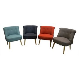 PierImport Fauteuil Crapaud Dossier capitonné Tissu Couleur Corail Pieds Bois 67x59x71cm LYLIE PierImport Fauteuil Crapaud Dossier capitonné Tissu Couleur Corail Pieds Bois 67x59x71cm LYLIE 6