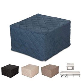 Pouf-lit pliant, lit d’appoint avec matelas en mousse polyuréthane – Couchage 70×200 cm Pouf-lit pliant, lit d’appoint avec matelas en mousse polyuréthane – Couchage 70×200 cm 2