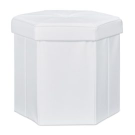 Relaxdays Tabouret de rangement pliant pouf avec couvercle H x l x P: 38 x 42 x 42 cm coffre en similicuir banc pliable repose-pieds, blanc Relaxdays Tabouret de rangement pliant pouf avec couvercle H x l x P: 38 x 42 x 42 cm coffre en similicuir banc pliable repose-pieds, blanc 4