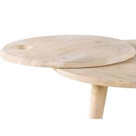 Table Basse Ronde en hévéa Massif avec Plateau pivotant H43cm Bergen Table Basse Ronde en hévéa Massif avec Plateau pivotant H43cm Bergen 3