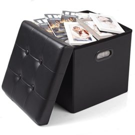 WOLTU-835-Tabouret-Pouf-Coffre-Cube-Repose-Pieds-avec-Espace-de-Rangement-Bote-de-Rangement-Pliables-en-Simili-Cuir375-375-38cm-0-2