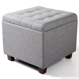 WOLTU-837-Tabouret-Cube-de-sige-avec-Espace-de-Rangementcoffres-de-Rangement-sige-rembourr-en-Lin-45-45-41CM-0