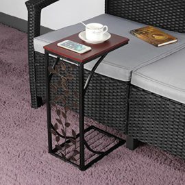 Yaheetech Table d’appoint à Café Snack Table de Canapé Table Basse Petite Desserte pour Salon Jardin Terrasse Yaheetech Table d’appoint à Café Snack Table de Canapé Table Basse Petite Desserte pour Salon Jardin Terrasse 3