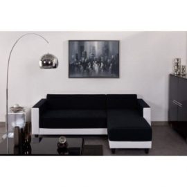 finlandek Canapé Fixe KULMA 4 Places – 205x141x70 cm – Tissu – Noir et Blanc finlandek Canapé Fixe KULMA 4 Places – 205x141x70 cm – Tissu – Noir et Blanc 2