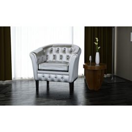 vidaXL-Fauteuil-Chesterfield-argent-0-0