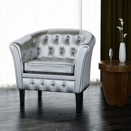 vidaXL-Fauteuil-Chesterfield-argent-0-3