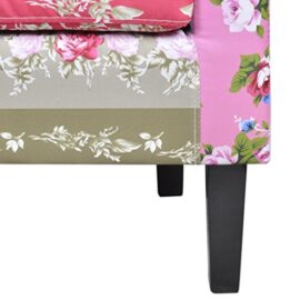 vidaXL Fauteuil design Flora patchwork multi couleur ergonomique ajouter de la gaieté vidaXL Fauteuil design Flora patchwork multi couleur ergonomique ajouter de la gaieté 5