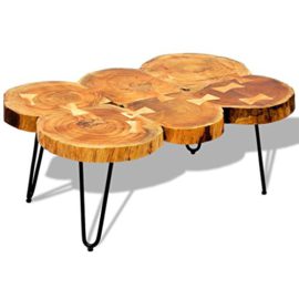 vidaXL Table Basse Table d’appoint en Bois Massif Sheesham 35 cm 6 Troncs Brun vidaXL Table Basse Table d’appoint en Bois Massif Sheesham 35 cm 6 Troncs Brun 2