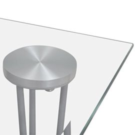 vidaXL Table Transparente avec Plateau Verre trempé pour Salle à Manger Cuisine vidaXL Table Transparente avec Plateau Verre trempé pour Salle à Manger Cuisine 5