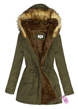 4How-Femme-Manteau-Hiver-Chaud-Fourrure-avec-Capuche-Rembourre-Veste-0-2