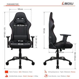 AMOIU Racing Chaise, Fauteuil de Gamer, Siège de Bureau, Fauteuil de Bureau pivotant AMOIU Racing Chaise, Fauteuil de Gamer, Siège de Bureau, Fauteuil de Bureau pivotant 3