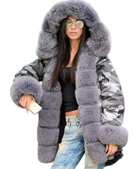 Aofur Femmes Camouflage Manteau à Capuche Hiver Coat Chic Casual Vestes Parka Grande Taille 36-50 Aofur Femmes Camouflage Manteau à Capuche Hiver Coat Chic Casual Vestes Parka Grande Taille 36-50