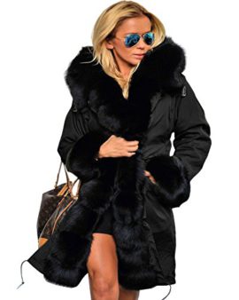 Aofur-Manteau-Femme-Chaud-Parka-Hiver-Fourrure-avec-Capuche-Militaire-Style-Manteaux-dhiver-Parka-Outwear-0-0