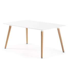 Designetsamaison Table à Manger rectangulaire scandinave Blanche 120cm – Brevik Designetsamaison Table à Manger rectangulaire scandinave Blanche 120cm – Brevik 2