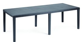 Esidra Table Extensible fabriqué en Italie, Table Polypropylène 220 cm, Table de Jardin Effet rotin, Table d’extérieur, 220 x 90 x 72 Esidra Table Extensible fabriqué en Italie, Table Polypropylène 220 cm, Table de Jardin Effet rotin, Table d’extérieur, 220 x 90 x 72