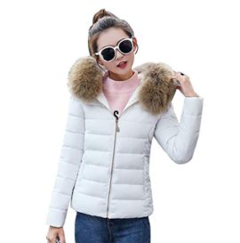 FNKDOR Femme Hiver Chaud Doudoune Col Fourrure Grande Taille Épais Blouson à Capuche Zip FNKDOR Femme Hiver Chaud Doudoune Col Fourrure Grande Taille Épais Blouson à Capuche Zip 2