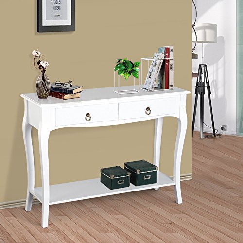 Homcom Console  Style Table  de drapier N o R tro Multi 