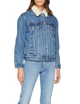 Levi’s Ex-BF Sherpa Trucker, Veste en Jean Femme Levi’s Ex-BF Sherpa Trucker, Veste en Jean Femme 4