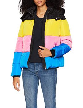 New-Look-Rainbow-Puffer-Manteau-Femme-0