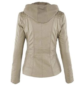 NiSeng Femme Faux Leather Biker Blouson Veste Perfecto PU Cuir Style Biker Manteau à Capuche NiSeng Femme Faux Leather Biker Blouson Veste Perfecto PU Cuir Style Biker Manteau à Capuche 3