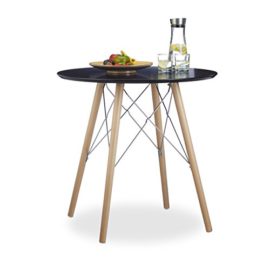 Relaxdays-Table-de-Cuisine-Ronde-Bois-0