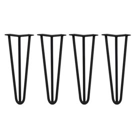 SKISKI LEGS – 4 Pieds de Table en Épingle à Cheveux 35,5cm 3 Tiges en Acier Noir Épaisseur 12mm SKISKI LEGS – 4 Pieds de Table en Épingle à Cheveux 35,5cm 3 Tiges en Acier Noir Épaisseur 12mm 2