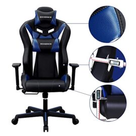 SONGMICS-Fauteuil-Gamer-Chaise-Gaming-Fauteuil-de-Bureau–Dossier-Haut-Rembourrage-en-Mousse-indemnisable-avec-Appui-tte-et-Support-Lombaire-0-1