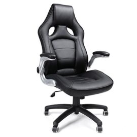 SONGMICS Fauteuil de Sport Racing，avec siège épais et Fonction d’inclinaison，Chaise pour Ordinateur，Hauteur réglable Simili Cuir Noir OBG62B SONGMICS Fauteuil de Sport Racing，avec siège épais et Fonction d’inclinaison，Chaise pour Ordinateur，Hauteur réglable Simili Cuir Noir OBG62B