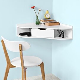 SoBuy FWT26-W Bureau d’angle Table Murale avec 1 Tiroir – Blanc SoBuy FWT26-W Bureau d’angle Table Murale avec 1 Tiroir – Blanc 4