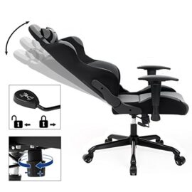 Songmics-Chaise-gamer-Fauteuil-de-bureau-racing-sport-avec-support-lombaire-et-coussin-0-2