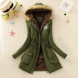 Tefamore Femmes Fourrure à Fourrure Chaude Collier à Capuche Veste Slim Winter Parka Outwear Coats Tefamore Femmes Fourrure à Fourrure Chaude Collier à Capuche Veste Slim Winter Parka Outwear Coats 3