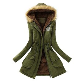 Tefamore Femmes Fourrure à Fourrure Chaude Collier à Capuche Veste Slim Winter Parka Outwear Coats Tefamore Femmes Fourrure à Fourrure Chaude Collier à Capuche Veste Slim Winter Parka Outwear Coats 2