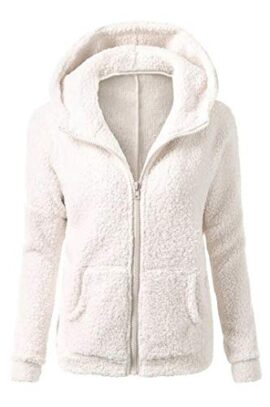 Vertvie Femme Veste Polaire Zippé Sweat-Shirt à Capuche Manteau Hoodie Chaud Automne Hiver Vertvie Femme Veste Polaire Zippé Sweat-Shirt à Capuche Manteau Hoodie Chaud Automne Hiver