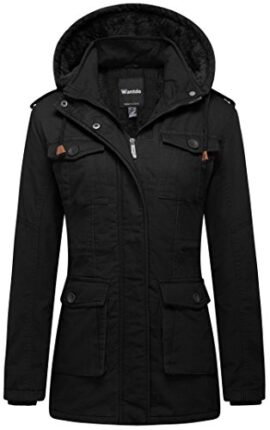 Wantdo Femme Manteau en Coton Veste d’hiver Doublure Épaisse Wantdo Femme Manteau en Coton Veste d’hiver Doublure Épaisse