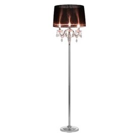 [lux.pro] lampadaire lampe sur pied (3 x socles E14)(165 cm x Ø 45 cm) pied chromé + abat-jour noir + pendeloque de cristal lampe lampe de salon luminaire lampadaire [lux.pro] lampadaire lampe sur pied (3 x socles E14)(165 cm x Ø 45 cm) pied chromé + abat-jour noir + pendeloque de cristal lampe lampe de salon luminaire lampadaire 5