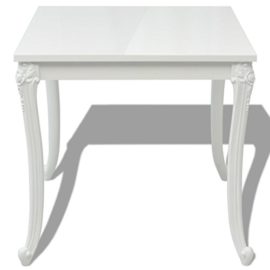 vida-XL-Table-de-salle–manger-Laque-Blanc-0-2