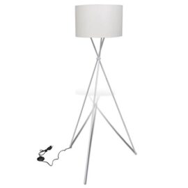 vidaXL Lampe de sol à long trépied Lampadaire Lampe sur pied Lampe de séjour Blanc vidaXL Lampe de sol à long trépied Lampadaire Lampe sur pied Lampe de séjour Blanc