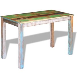 vidaXL Table de salle à manger cuisine Bois de récupération massif 115x60x76 cm vidaXL Table de salle à manger cuisine Bois de récupération massif 115x60x76 cm 5