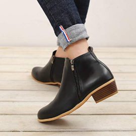 Boots-Femme-Talon-Bottine-Femmes-Hiver-Daim-Cuir-Bottes-Chelsea-Low-Chic-Cheville-Compenses-Grande-Taille-Chaussures-3cm-Bleu-Marron-Noir-35-43-0-3