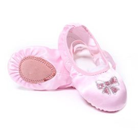 DoGeek-Chaussure-Ballet-Ballerine-Rose-Chaussure-de-Danse-Chaussures-Pilates-Chausson-Rose-Gymnastique-Split-Plate-Ballet-Doux-Satin-Chaussures-yoga-pour-FemmeHomme-0