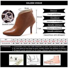 OALEEN-Bottine-Pointue-Femme-Talon-Haut-Aiguille-Effet-Cuir-Zip-Low-Boots-0-1